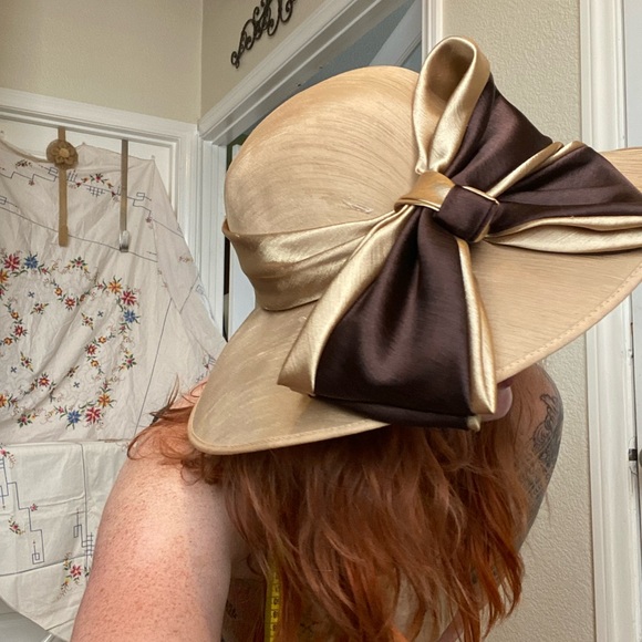 SOLD!! VINTAGE GIOVANNIO WIDE BRIM FASCINATOR HAT - Picture 7 of 9